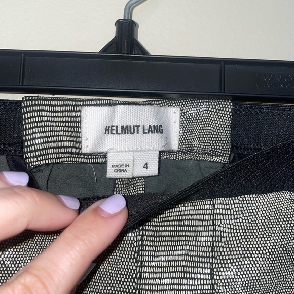 Helmut Lang Lamb Leather Carbon Rift Stretch Leather Leggings Size 4 - Picture 5 of 10